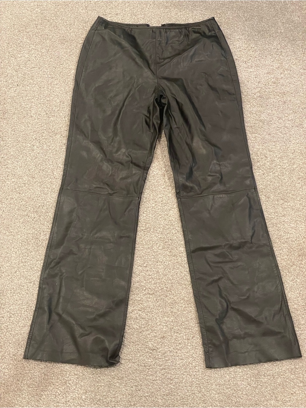 Apostrophe Black Genuine Leather Pants